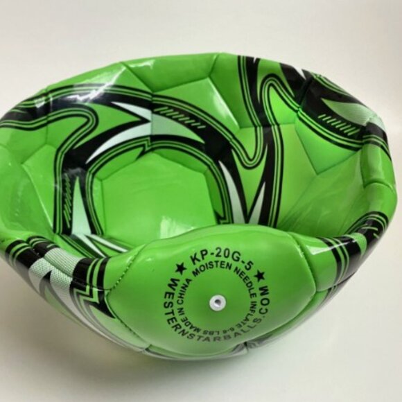 Western Star Soccer Ball Size 5 Green Official Match Weight Youth & Adult KP20G5 - Picture 8 of 8